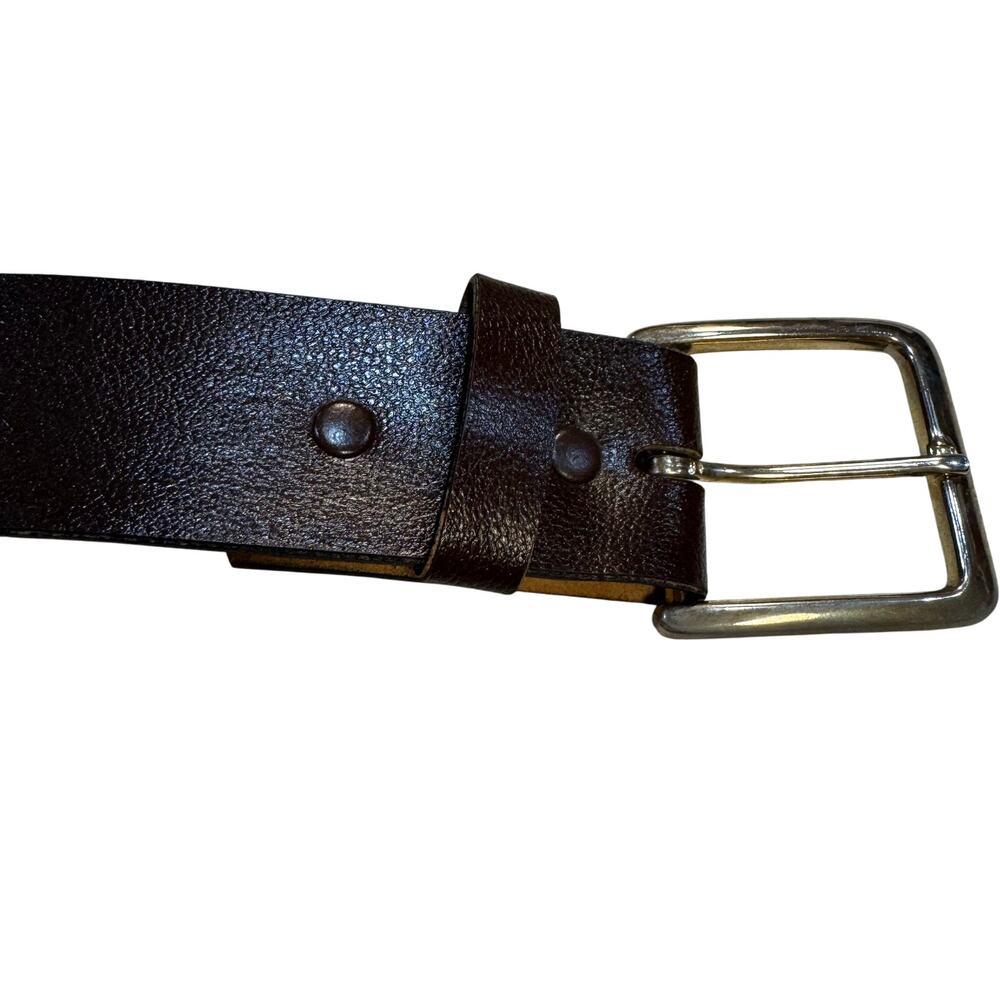 Women’s Leather Belt Brown 30-32 Silver buckle